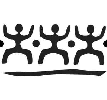 Tribal Men Border Wall Sticker - TenStickers