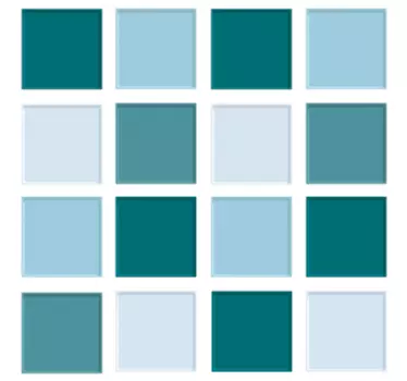Cool Tones Bathroom Mosaic Tile Transfer - TenStickers