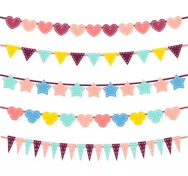 Bunting Banners Decal Set - TenStickers