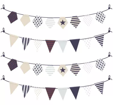 Elegant Bunting Decal Banners - TenStickers