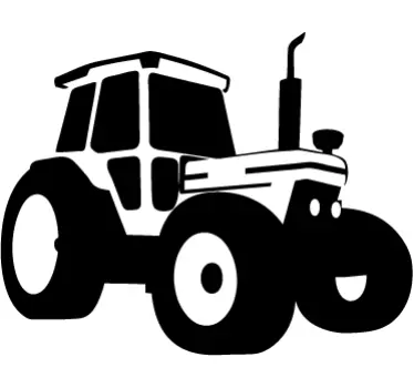 Monochrome Tractor Wall Sticker - TenStickers