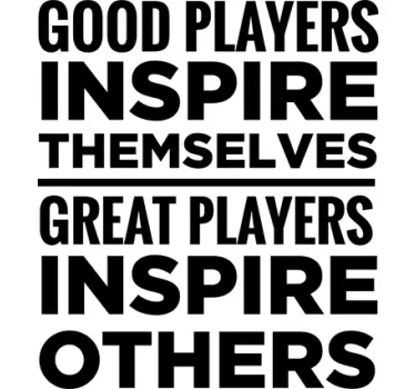 Motivational football wall text sticker - TenStickers