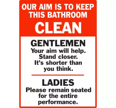 Bathroom Door Sticker - TenStickers