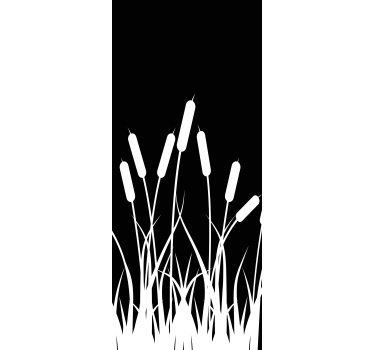 reeds bathroom decal plant sticker - TenStickers