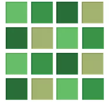 Green Tones Tile Border Sticker - TenStickers