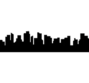 Skyline Offices skyline silhouette decal - TenStickers