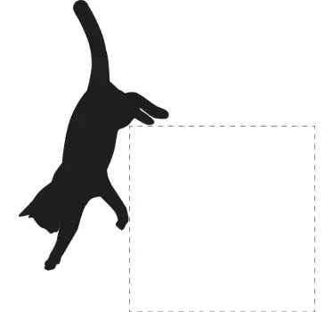Cat about to jump dog sticker - TenStickers
