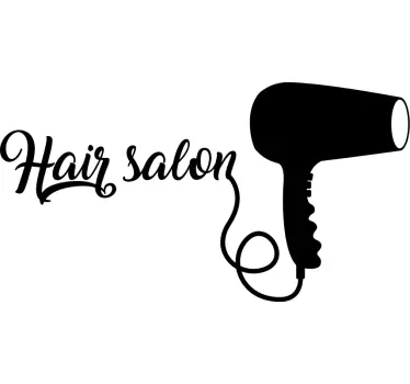 Hair salon silhouette wall sticker - TenStickers