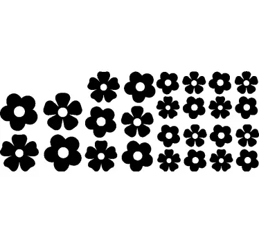 Cute flower set caravan decals - TenStickers
