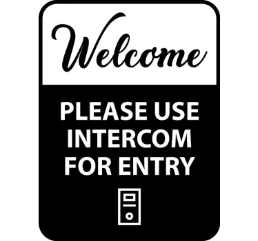 Intercome vinyl sign sticker - TenStickers