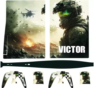 Custom War Shooter PS sticker - TenStickers
