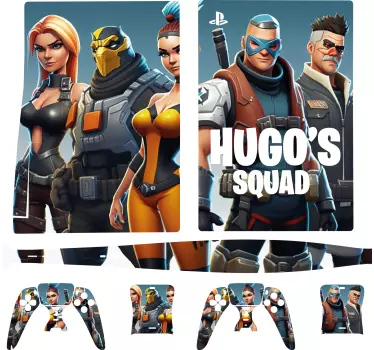 Custom Squad video game PS sticker - TenStickers