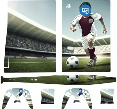 Soccer Player Face football PS sticker - TenStickers