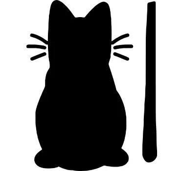 Windshield Wiper Cat car sticker - TenStickers