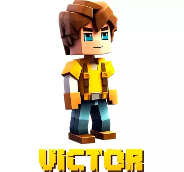 Block kid video game d - TenStickers