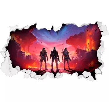 Battle scene visual effects wall sticker - TenStickers