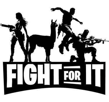 Fight for it video game sticker - TenStickers