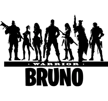 Personalized warrior video game decal - TenStickers