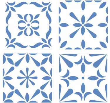 potuguese style tiles bathroom wall sticker - TenStickers