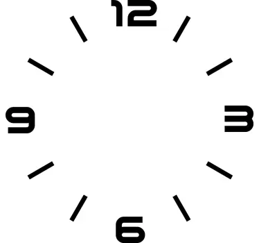 Stripes and numbers wall clock sticker - TenStickers