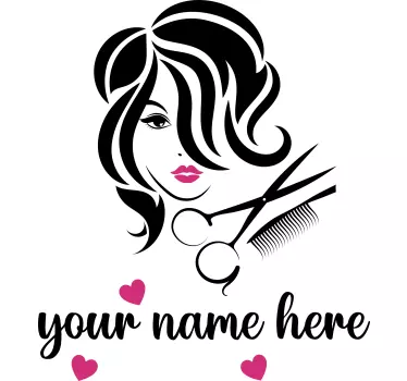 Customisable beauty hair salon shop window sticker - TenStickers