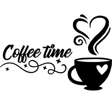 Coffee time kitchen wall sticker - TenStickers