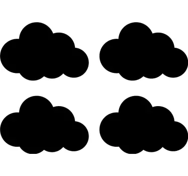 White Clouds Wall Decals For Kids Room - TenStickers