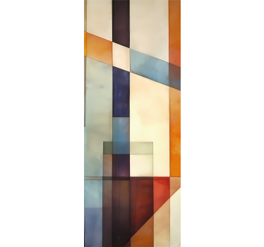 Abstract art geometric pattern fridge decal - TenStickers
