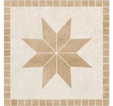 Brown Star Tile Bathroom Wall Decor Sticker - TenStickers