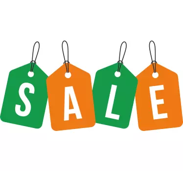 promotional hang tags shop window sticker - TenStickers