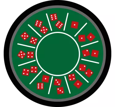 time with dice wall clock sticker - TenStickers