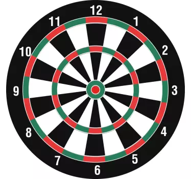 Dartboard wall clock sticker - TenStickers