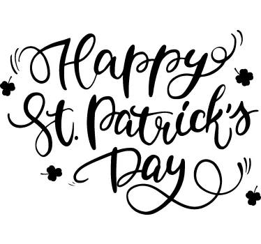 Happy St. Patrick's Day Shop Window Decal - TenStickers