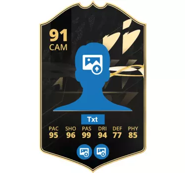 black and gold card football sticker - TenStickers