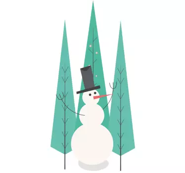 Snowman Wall Sticker - TenStickers