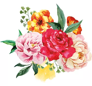 Floral Art Wall Sticker - TenStickers