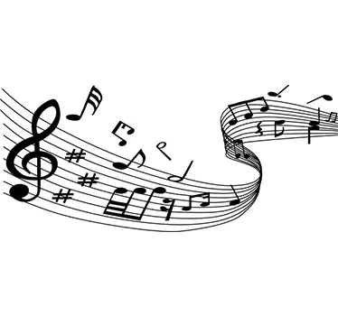 Musical Notes Wall Decal - TenStickers