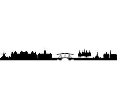 Amsterdam Silhouette Wall Sticker - TenStickers
