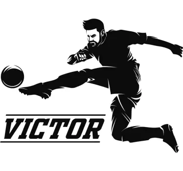 Athlete Striking Sphere football sticker - TenStickers