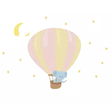 Balloon elephant illustration wall art - TenStickers