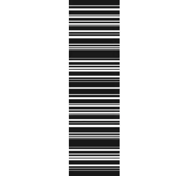 Bar Code Etched Glass Decal - TenStickers