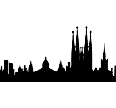 Barcelona Skyline Sticker - TenStickers