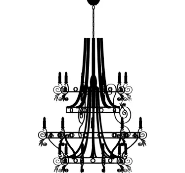 Baroque Chandelier Sticker - TenStickers