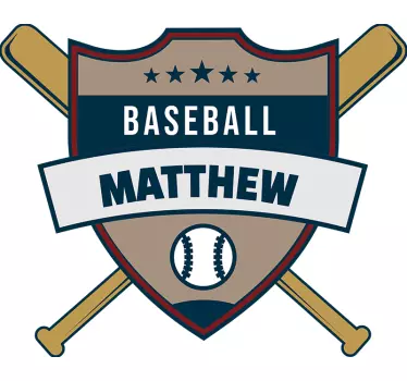 Baseball Shield Emblem football sticker - TenStickers