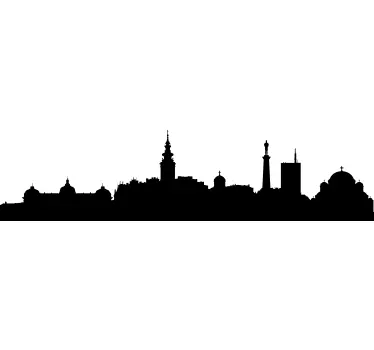 Belgrade Skyline Sticker - TenStickers