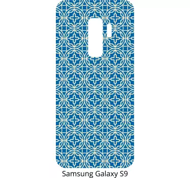 Blue Patterned Cover Samsung stickers - TenStickers