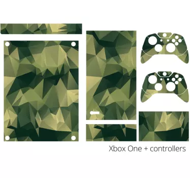 Green camouflage texture xbox sticker - TenStickers