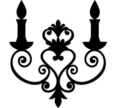 Candelabrum Decorative Wall Sticker - TenStickers