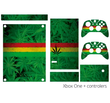 Cannabis Plant Xbox Skin Sticker - TenStickers