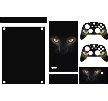 Close up cat eyes black xbox  sticker - TenStickers